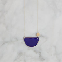 Load image into Gallery viewer, Enamel halfround with brass bead