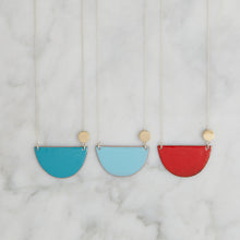 Load image into Gallery viewer, Enamel halfround with brass bead