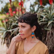 Load image into Gallery viewer, Enamel abstract earrings 3