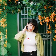 Load image into Gallery viewer, Enamel halfround with brass bead