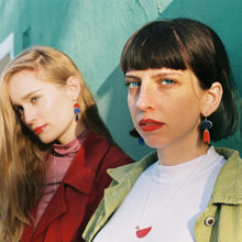 Load image into Gallery viewer, Enamel halfround with brass bead