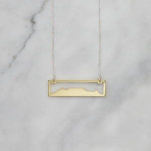 Table mountain rectangle - brass